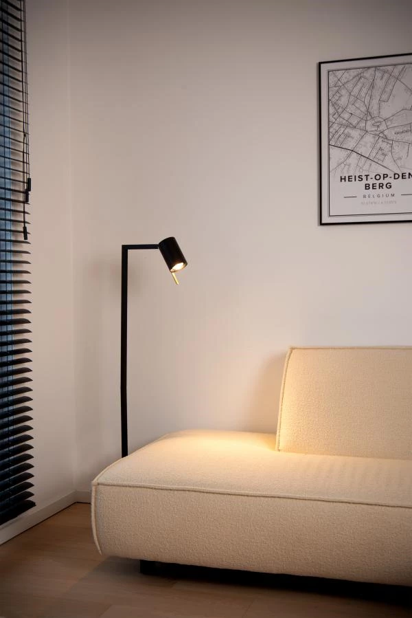 Lucide LESLEY - Lampadaire / lampe de lecture - 1xGU10 - Noir - SFEER 1